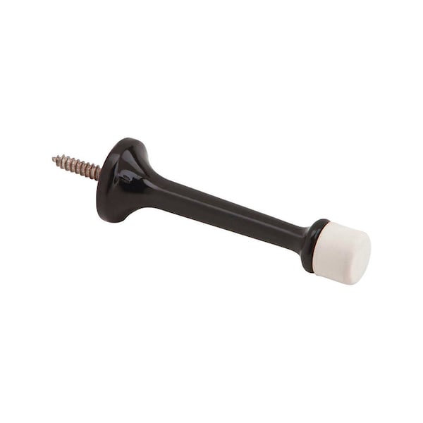 Ives 3-3/16 in. W X 7/8 in. L Aluminum Black Door Stop Mounts to wall 7/8 in. 61A-BLK - main